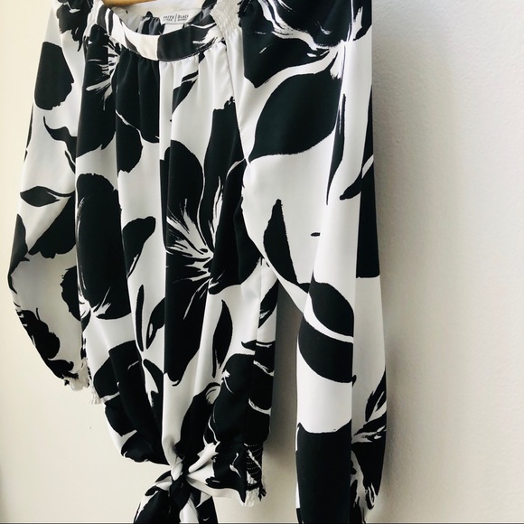 WHBM Floral Silky long sleeve Blouse Size XS - Picture 6 of 7